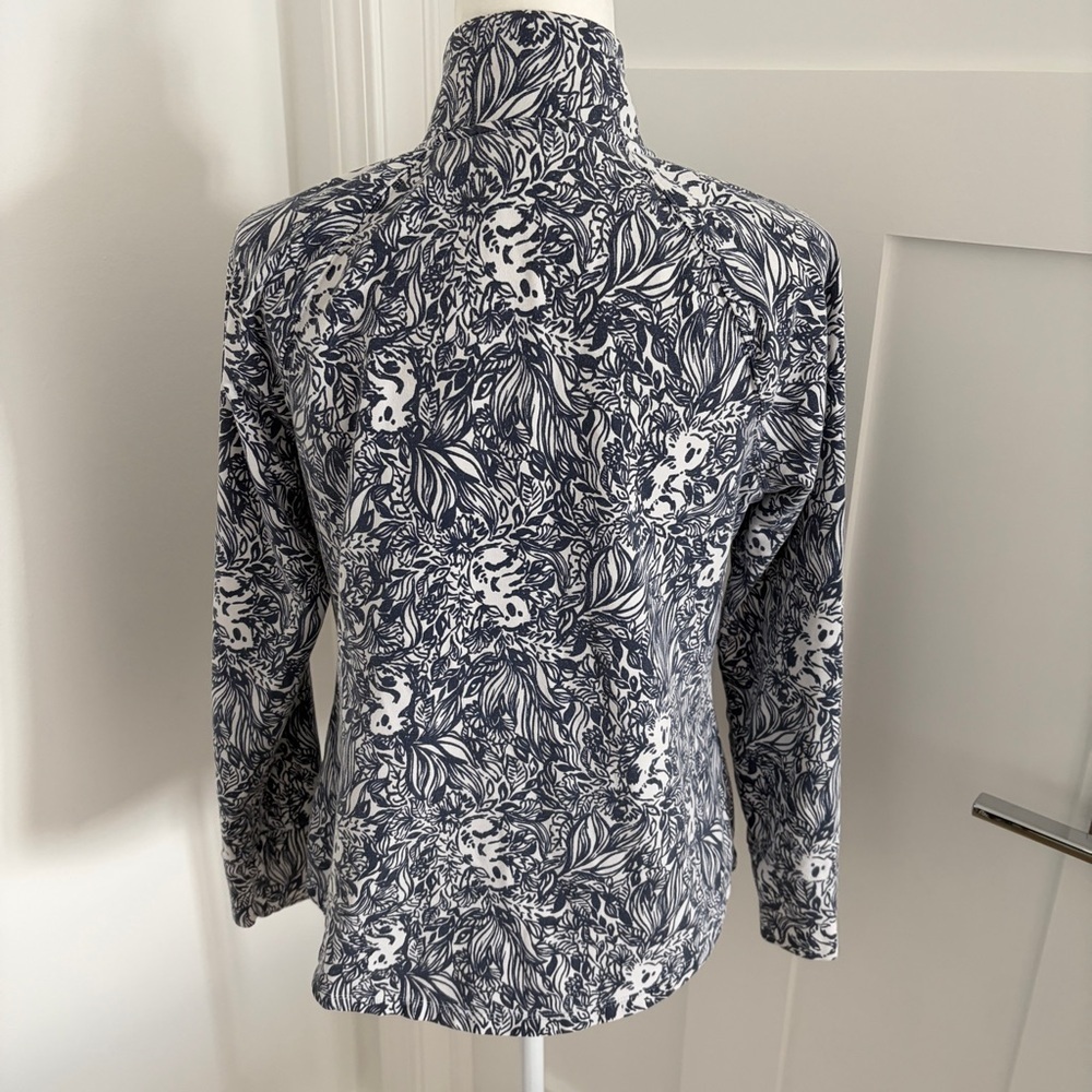 Lilly Pulitzer Women's Sz M 1/2 Zip Floral Skipper Popover Pullover Jacket*W21 - Picture 3 of 3